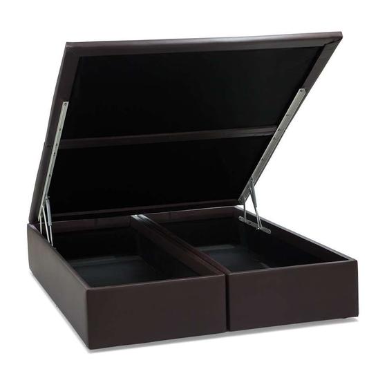 Base Para Cama Box Casal Pérola com Baú Marrom é boa?