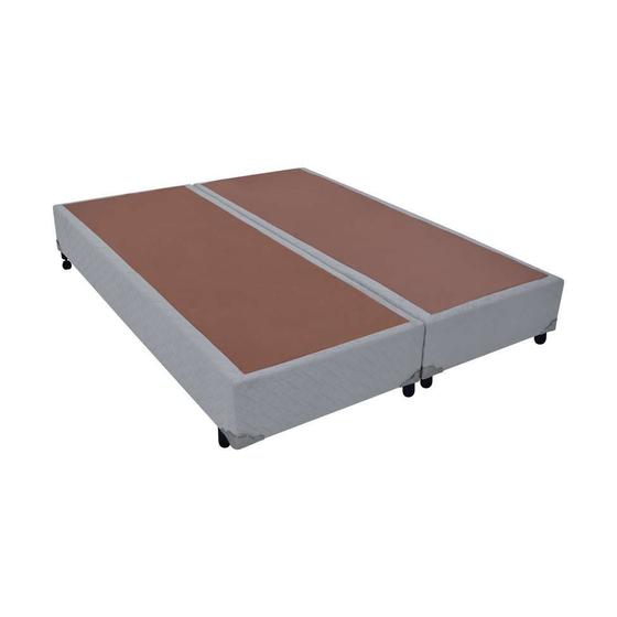 Imagem de Base para Cama Box King Lais Suede Cinza