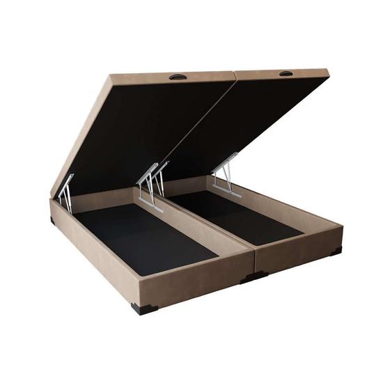 Base para Cama Box Queen Premium com Baú Suede Pena (45x158x198) Bege é boa?