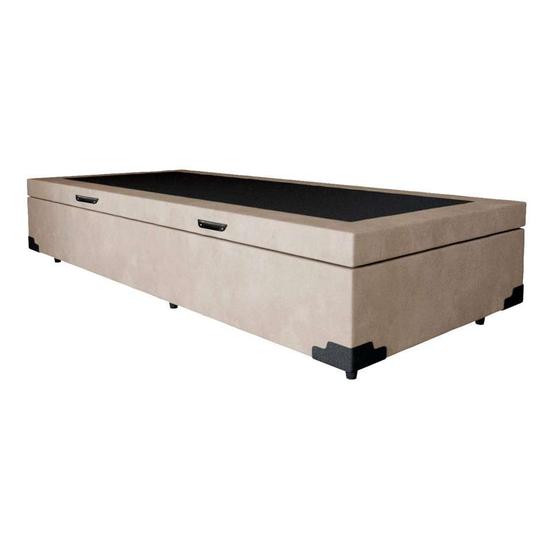 Base para Cama Box Solteiro Premium com Baú (45x88x188) Bege Menor preço em Base para Cama Box Solteiro Premium com Baú (45x88x188) Bege