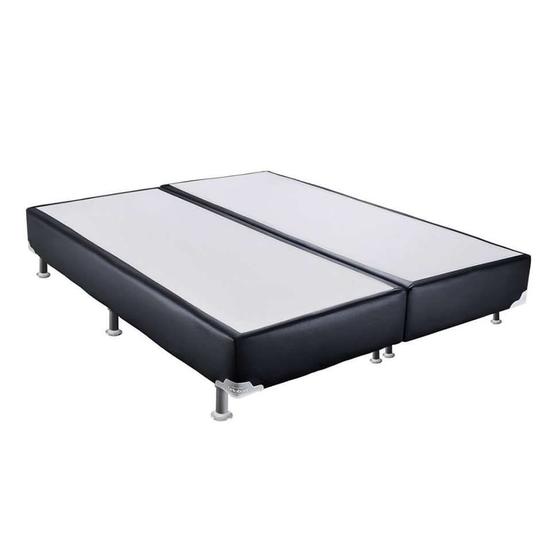 Base para Cama Box Super King Cori II Preta Menor preço em Base para Cama Box Super King Cori II Preta