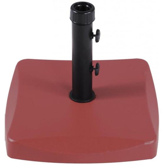 Imagem de Base para guarda-sol e ombrelone em concreto vermelho 25 kg - Belfix