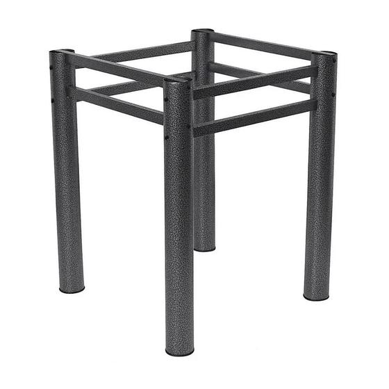 Imagem de Base Para Mesa De Jantar Quadrada Tubular 75cm Para Tampos De Granito Mármore Vidro Madeira