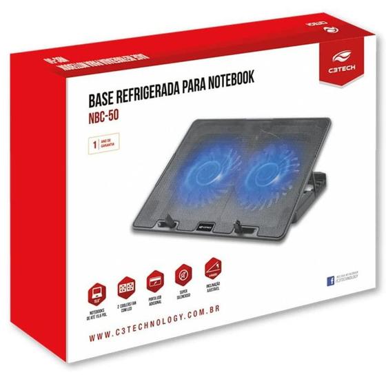 Imagem de Base Para Notebook 15,6" Gamer NC-50BK C3TECH