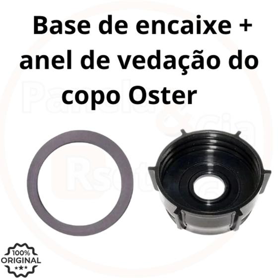 Imagem de Base Plástica + anel de vedação do copo Oster de vidro- ORIGINAL