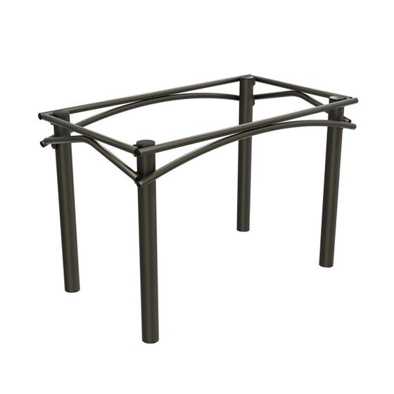Base Retangular Para Mesa De Jantar Crome Elba Metal 1.10M Menor preço em Base Retangular Para Mesa De Jantar Crome Elba Metal 1.10M