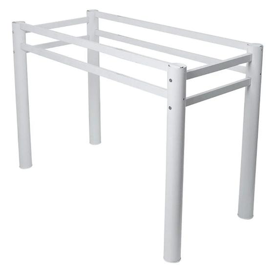 Imagem de Base Retangular Para Mesa Jantar Vidro Pedra Madeira 1,50mx80