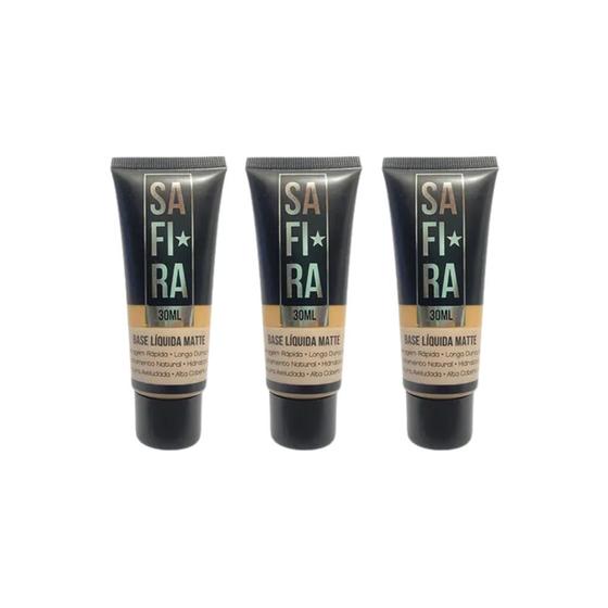 Imagem de Base Safira Liquida Matte N 3 - Kit C/ 3un