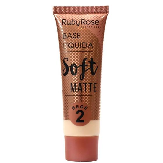 Imagem de Base Soft Matte Bege 2- RUBY ROSE