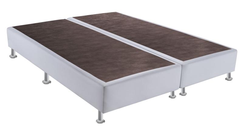 Imagem de Base Sommier material sintético Branco Queen 23x158x198 - Revestida em material sintético - Ortobom