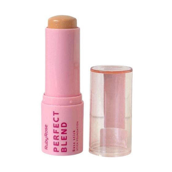 Imagem de Base Stick Ruby Rose Perfect Blend Em Bastão Cremosa Acabamento Natural