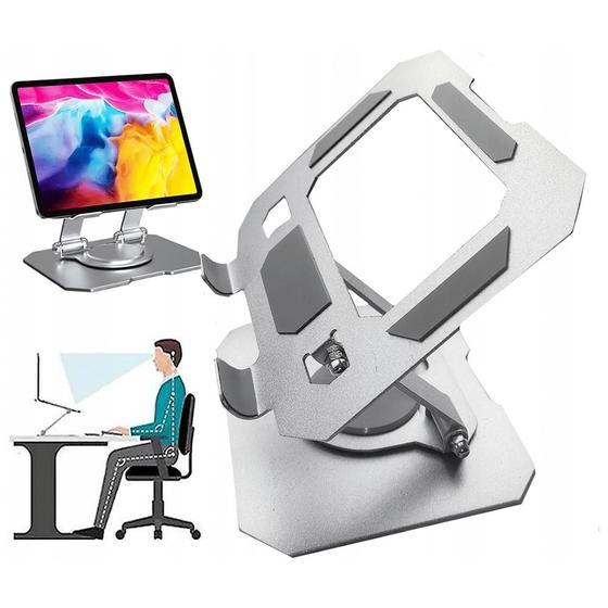 Imagem de Base Suporte Ergonômico P/ Netbook Tablet Dobravel Gira 360