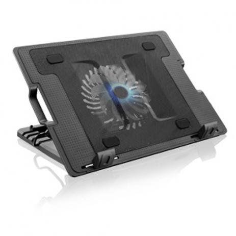 Base Suporte Para Notebook Regulável Multilaser AC166 Ergonómico Com Ventilador Cooler Led Azul Menor preço em Base Suporte Para Notebook Regulável Multilaser AC166 Ergonómico Com Ventilador Cooler Led Azul