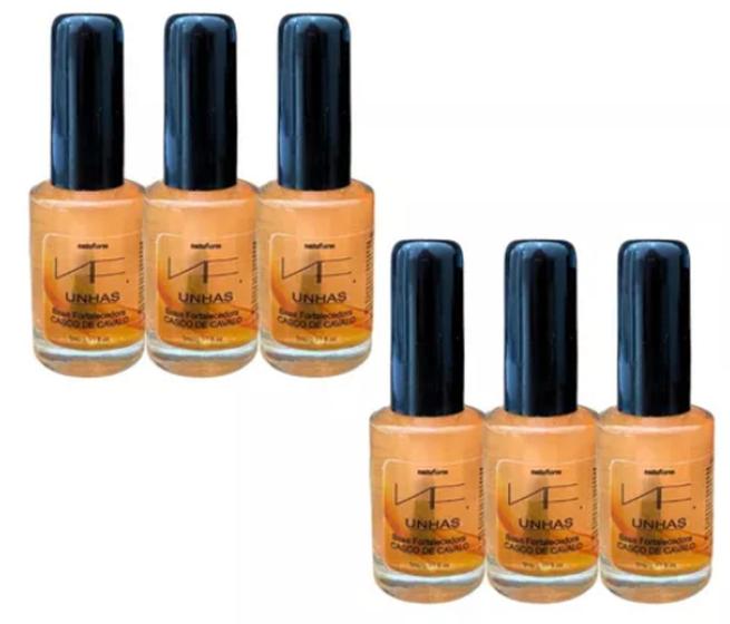 Imagem de Base Tratamento Fortalecedora Para Unhas Fraca Casco Cavalo 9ml NATUFLORES Kit 6und