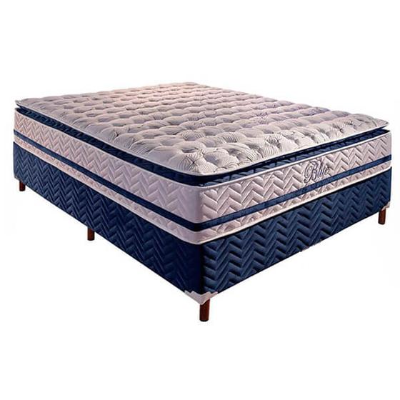 Imagem de Base Universal com Colchão Blue Casal Paropas de Molas Pocket