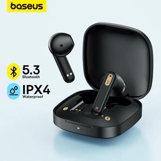 Baseus Bowie E16 Fone De Ouvido Bluetooth 5.3 Ipx4 Microfone Cor Preto Menor preço em Baseus Bowie E16 Fone De Ouvido Bluetooth 5.3 Ipx4 Microfone Cor Preto
