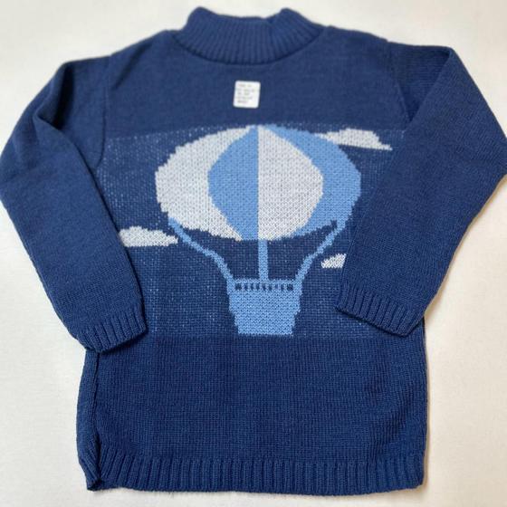 Imagem de Básica De Lã Blusa Bebê Menino Tm 2 4 6 Infantil Inverno 932