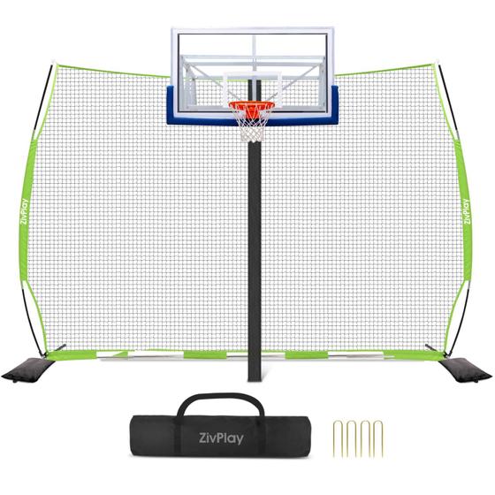 Imagem de Basketball Backstop Net ZivPlay 12 x 10 pés com acessórios