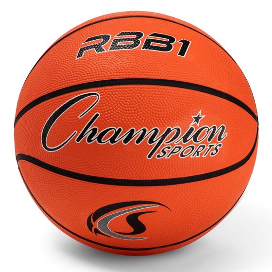 Imagem de Basketball Champion Sports Rubber, tamanho oficial 7, laranja