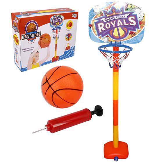 Basquete royals com pedestal + bola e bomba wellkids Menor preço em Basquete royals com pedestal + bola e bomba wellkids