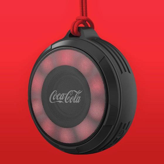 Caixa de Som Coca Cola Preto Bass Speaker