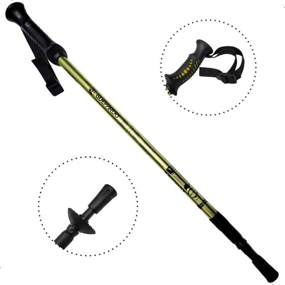 Bastão Caminhada Aluminio Ajustável Trekking Antishock Guepardo Imagem de Bastão Caminhada Aluminio Ajustável Trekking Antishock Guepardo
