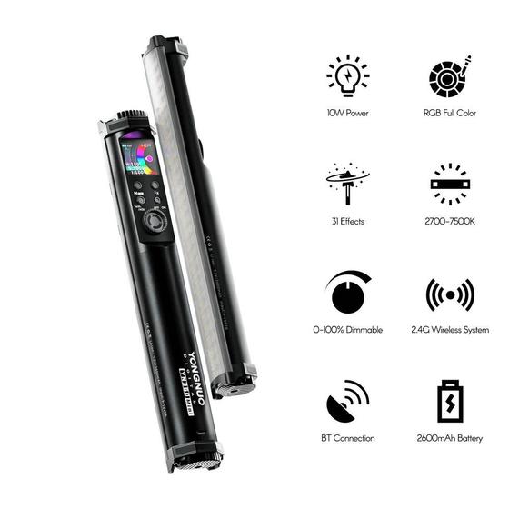 Bastão De Led Rgb Yongnuo Yn360 Mini 10w Com Bluetooth E Softbox ...