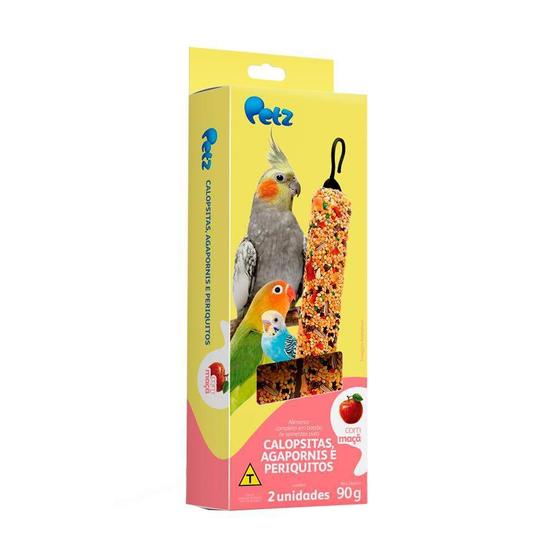 Imagem de Bastão de Sementes Petz com Maçã para Calopsitas, Agapornis e Periquitos - 2 Unidades - 90 g