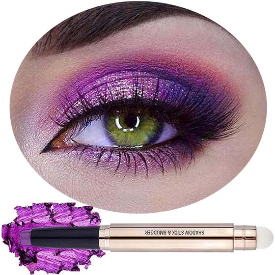 Imagem de Bastão de sombra Daeuwiutr Purple Cream Shimmer Glitter 08