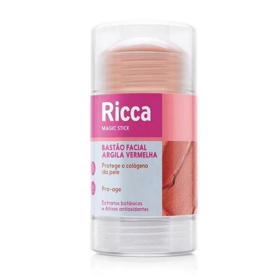 Imagem de Bastão Facial Ricca Argila Vermelha 30g Cód.3806