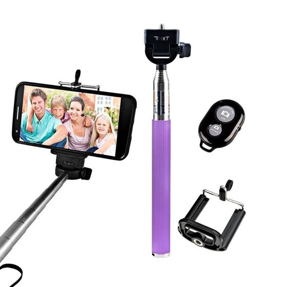 Imagem de Bastão Selfie Suporte Celular Bluetooth Monopod c/ Controle