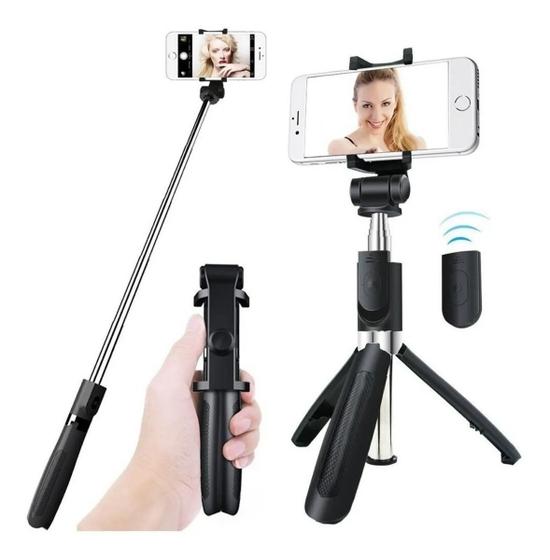 Imagem de Bastão Tripé Bluetooth Mini 360º Pau De Selfie 3em 1 Celular