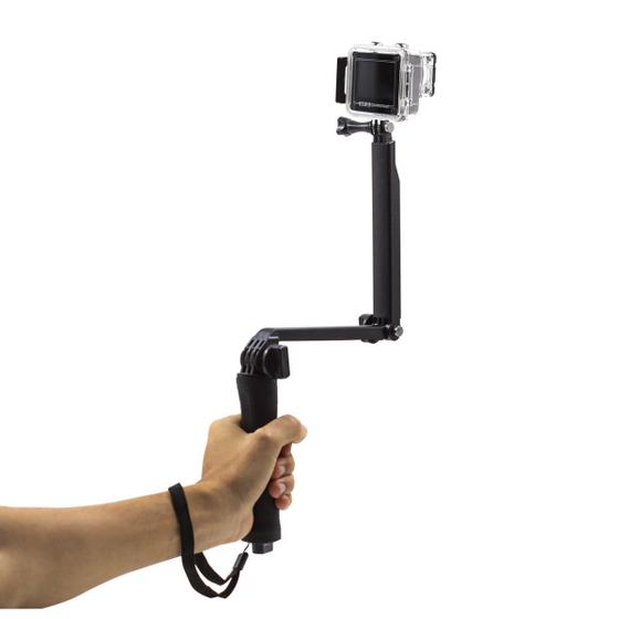 Imagem de Bastão Universal Monopod Retrátil para GoPro Suporte de Mão Action Câmera Tripé 3 Way HZ-3WAY