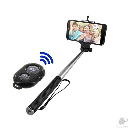 Imagem de Bastão Universal Pau De Selfie Com Controle Remoto Sem Fio Bluetooth - Booglee