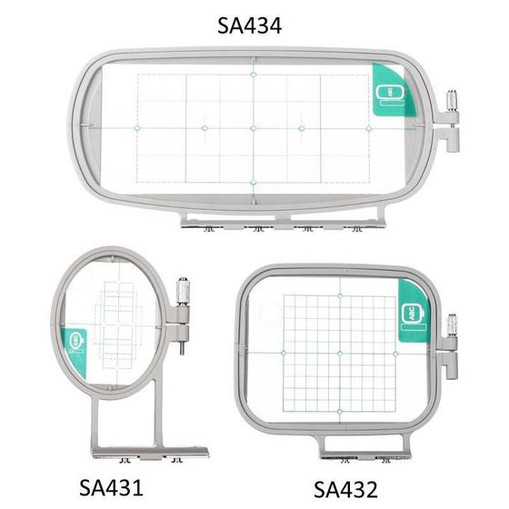 Imagem de Bastidor Bordadeira Brother Kit 3 Pçs Pe400, Pe430, Pe450