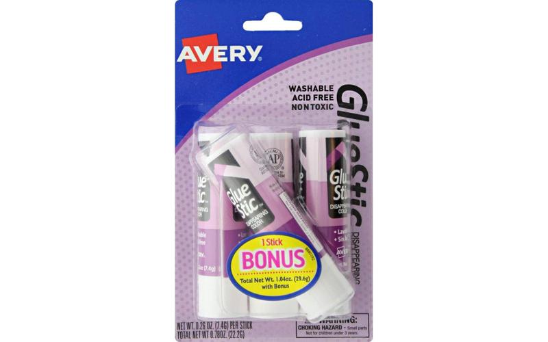 Imagem de Bastões de Cola Avery Permanente - 7ml - 3 Unidades - Cor Roxa