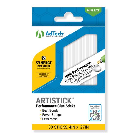 Imagem de Bastões de Cola Quente AdTech Mini Artistick 4 Hi-Temp - Pacote com 30 Unidades