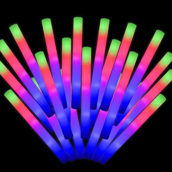 Imagem de Bastões de Espuma LED Blu7ive Glow - 42 Unidades, 3 Modos de Flash para Festa