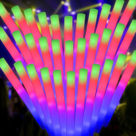 Imagem de Bastões de Espuma Luminosos SEEROOTOYS - 42 Unidades LED com 3 Modos para Festas