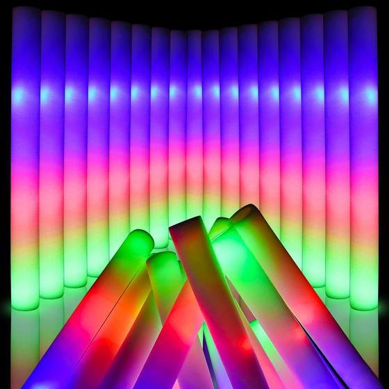 Imagem de Bastões de LED Glow Sticks Wellent - 220 Unidades com 3 Modos para Festas