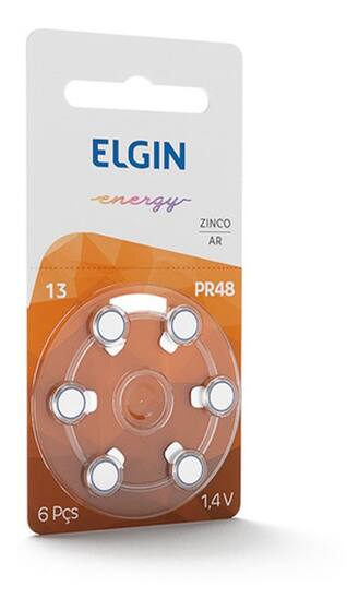 Bat. aco. ar 1,4v 13 ap. aud. pr48 blister c6 - elgin energy - Pilhas ...