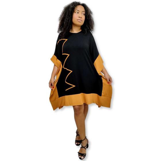 Imagem de Bata Kaftan Feminina de Malha Viscolycra Solltinha Plus Size