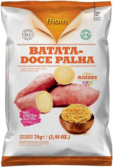 Imagem de batata doce palha chips raízes fhon Sabor da terra 70g 