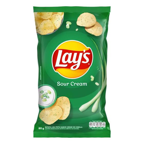 Batata Frita Lisa Sour Cream Lay's Pacote 80g Menor preço em Batata Frita Lisa Sour Cream Lay's Pacote 80g