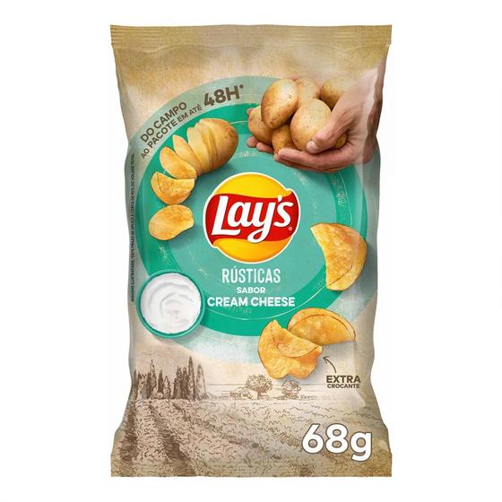 Imagem de Batata Frita Rústica Lays Cream Cheese Sem Glúten 68 G