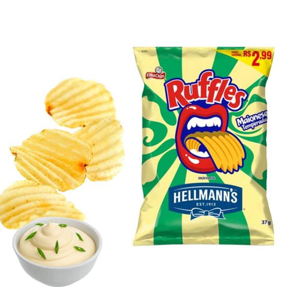 Batata Ruffles Elma Chips Sabor Maionese Temperada 37g Menor preço em Batata Ruffles Elma Chips Sabor Maionese Temperada 37g