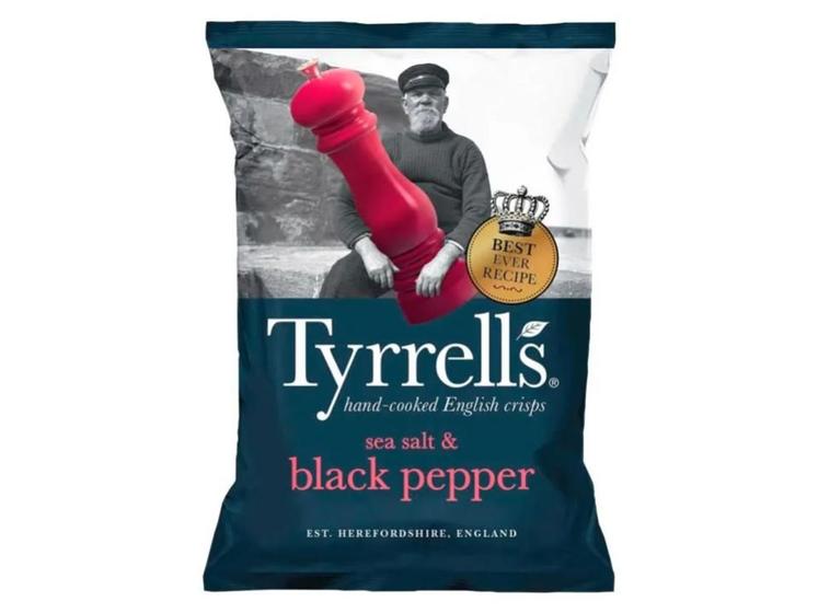 Imagem de Batata Tyrrells Sea Salted Black Pepper 150g - Importado Europa