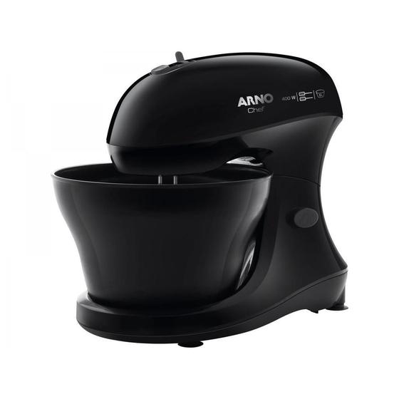 Batedeira Arno Chef 400W 2 batedores multifuncionais 5 Litros Preta ...