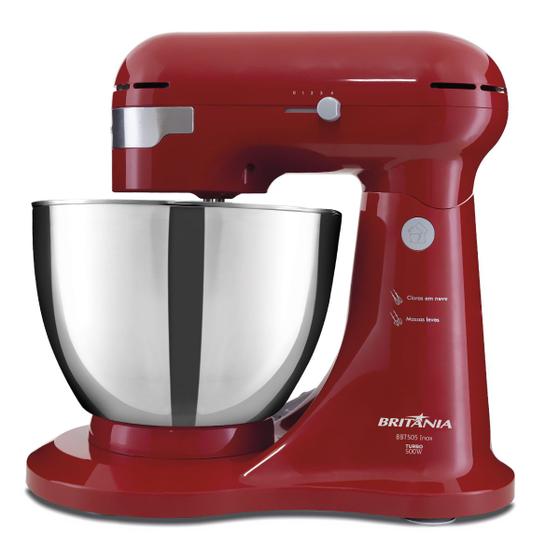 Batedeira Britânia BBT505V Turbo Inox 500W Vermelha Menor preço em Batedeira Britânia BBT505V Turbo Inox 500W Vermelha