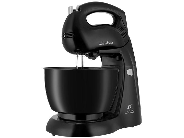 Batedeira Britânia Preta 500W 4 Velocidades 4,3L Pérola 550 Imagem de Batedeira Britânia Preta 500W 4 Velocidades 4,3L Pérola 550
